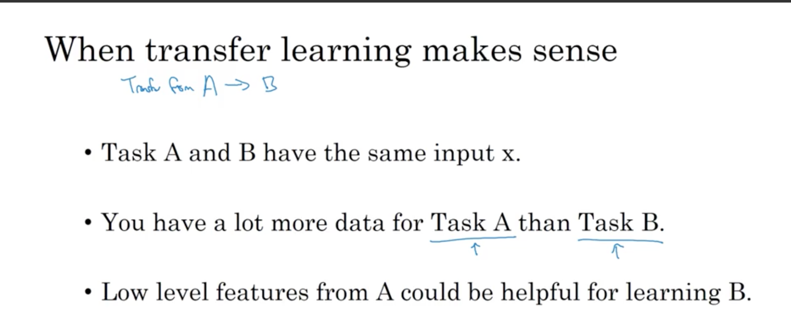 transfer learning summary