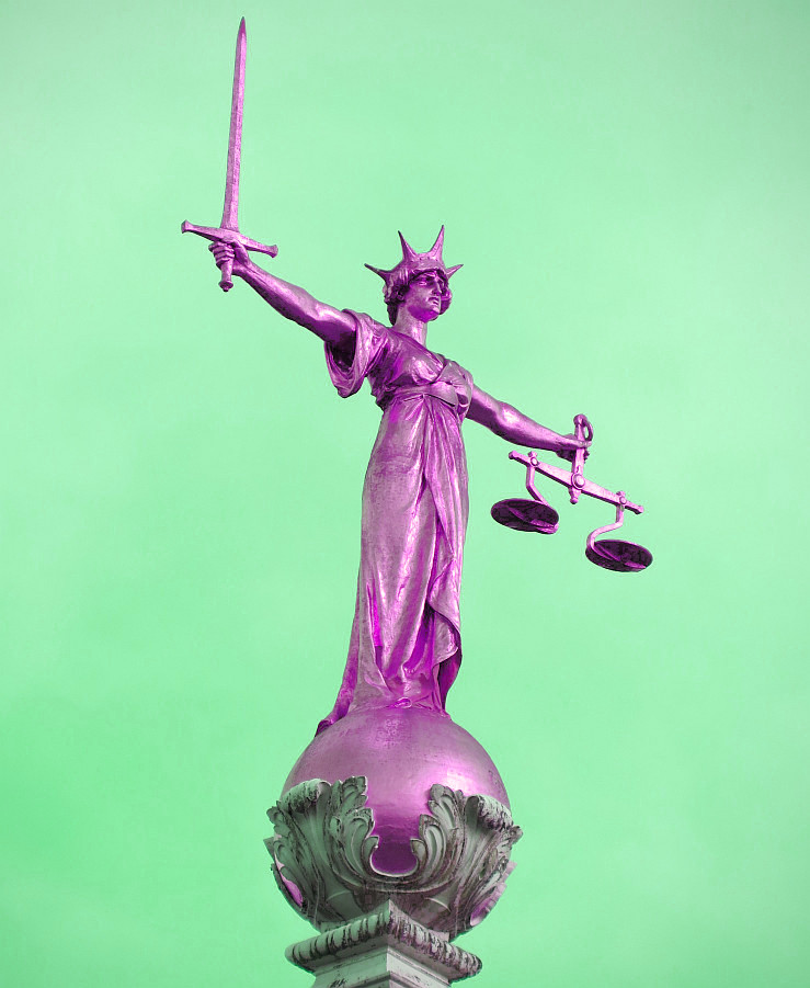Lady Justice, at the top of the Old Bailey