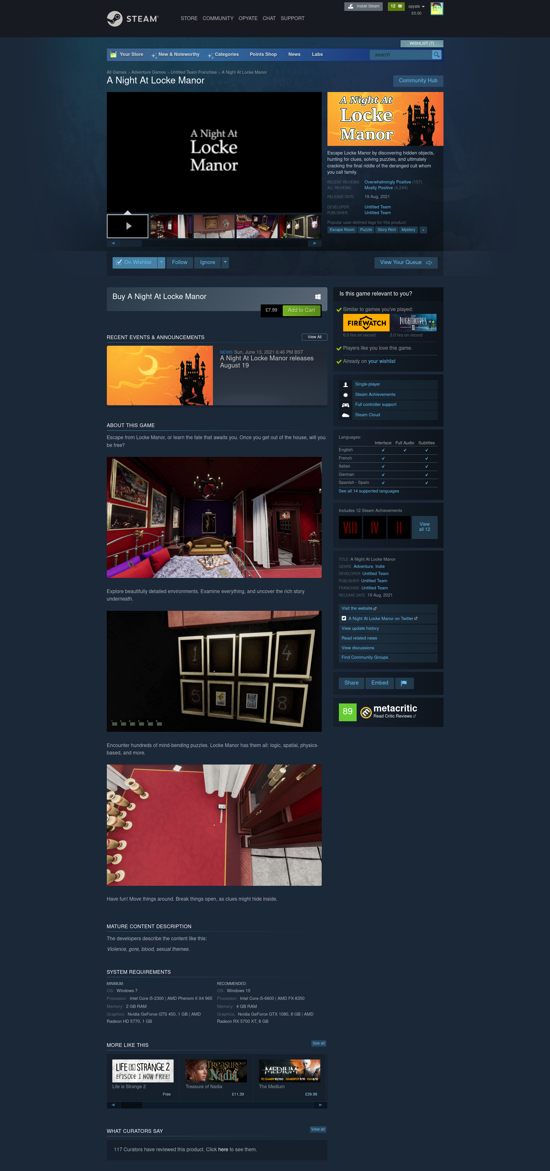 Fake Steam Page